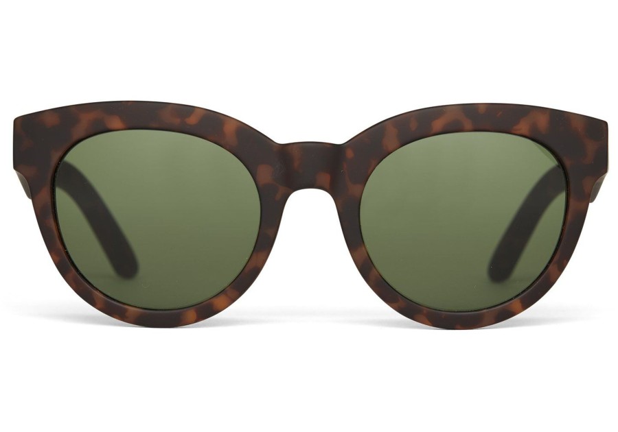 TOMS | Florentin Black Tortoise -Glass Bottle Green