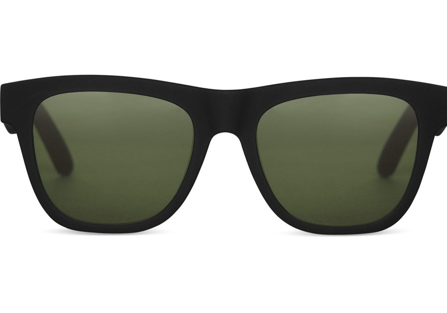 TOMS | Dalston Matte Black Polarized-Glass Bottle Green