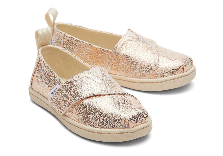 TOMS | Tiny Alpargata Toddler Shoe Gold Foil