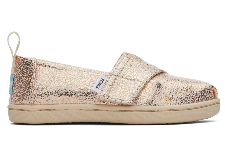 TOMS | Tiny Alpargata Toddler Shoe Gold Foil