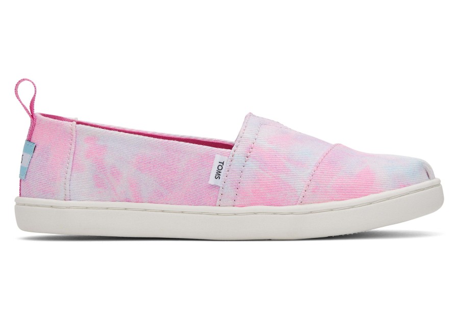 TOMS | Youth Alpargata Multi Tie Dye Twill Pink Tie Dye