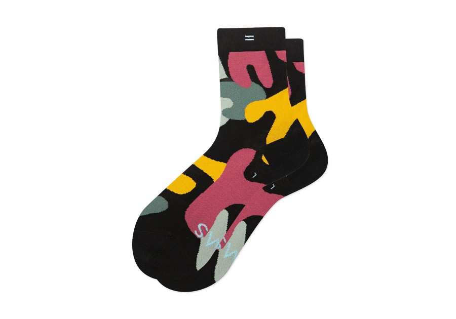 TOMS Socks | Quarter Crew Socks Abstract Floral