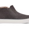 TOMS Sneakers | Bryce Grey Suede Faux Fur Slip On Sneaker|Bryce Grey Suede Faux Fur Slip On Sneaker Pavement Grey