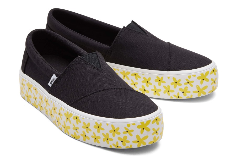 TOMS Sneakers | Fenix Platform Black Daisies