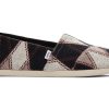 TOMS Slip Ons | Alpargata Black Argyle Knit Argyle Black