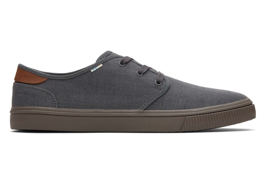 TOMS Sneakers | Carlo Graphite Heritage Canvas Lace-Up Sneaker Smoky Graphite