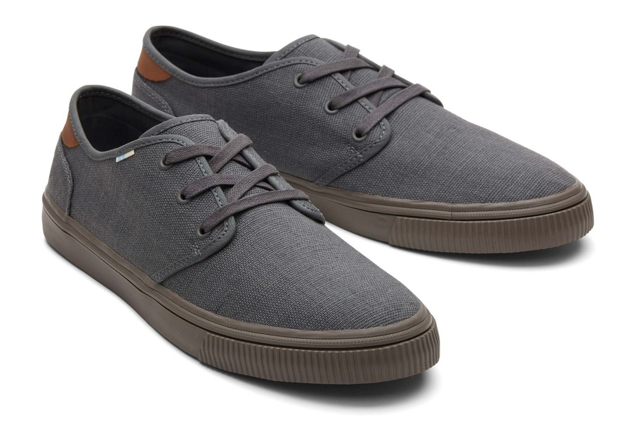 TOMS Sneakers | Carlo Graphite Heritage Canvas Lace-Up Sneaker Smoky Graphite