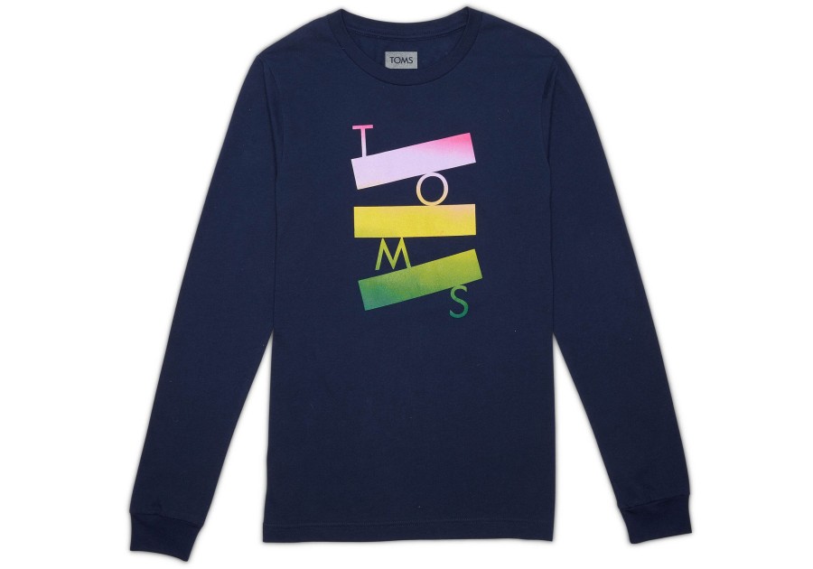 TOMS Tees | Toms Logo Long Sleeve Crew Tee