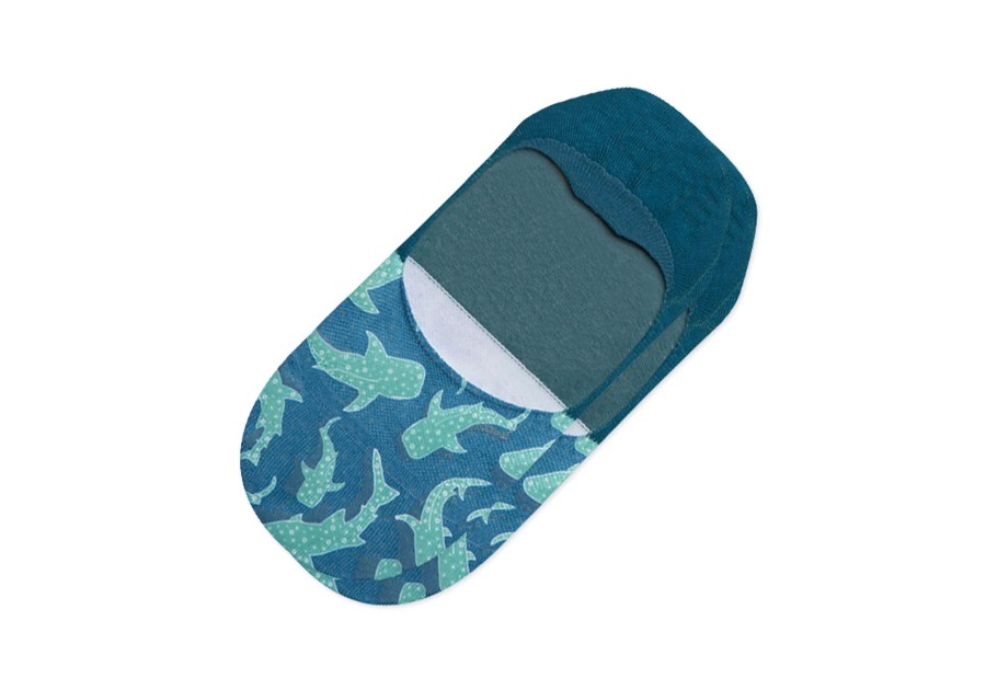 TOMS Socks | Ultimate No Show Socks Starry Whale Sharks Green