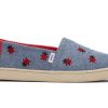 TOMS | Youth Alpargata Lucky Ladybugs Chambray