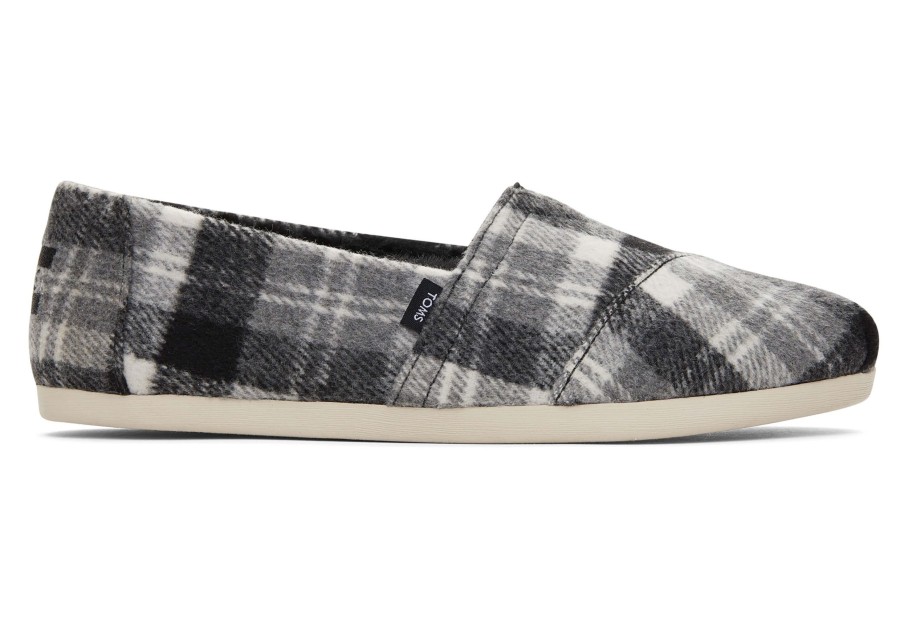 TOMS Alpargatas | Alpargata Grey Plaid With Faux Fur Plaid Grey