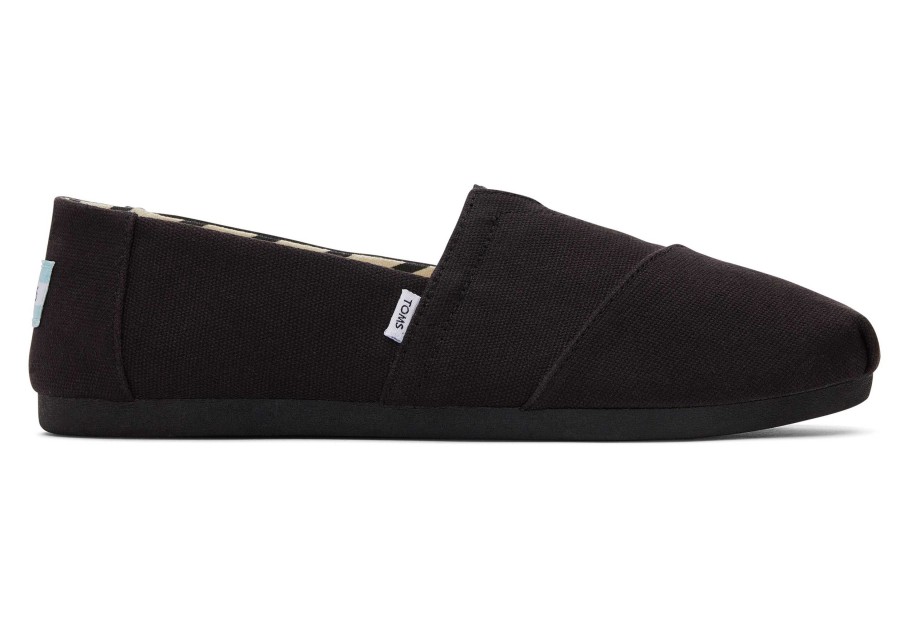 TOMS Slip Ons | Alpargata All Black Recycled Cotton Canvas|Alpargata All Black Recycled Cotton Canvas Black/Black