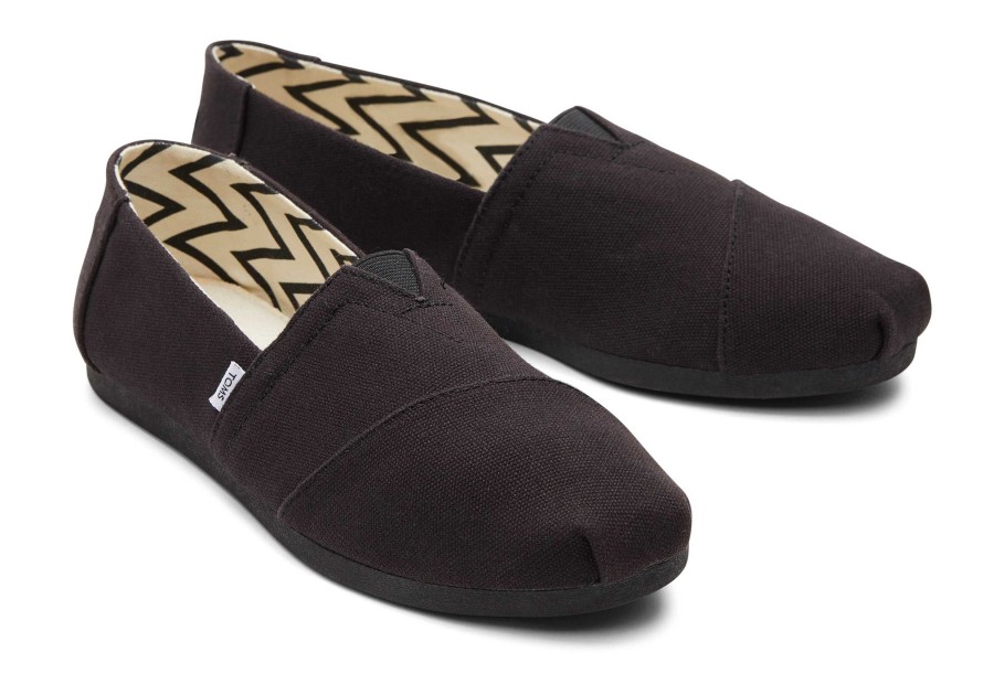 TOMS Slip Ons | Alpargata All Black Recycled Cotton Canvas|Alpargata All Black Recycled Cotton Canvas Black/Black