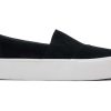 TOMS Sneakers | Fenix Platform Black Suede Slip On Sneaker Suede Black