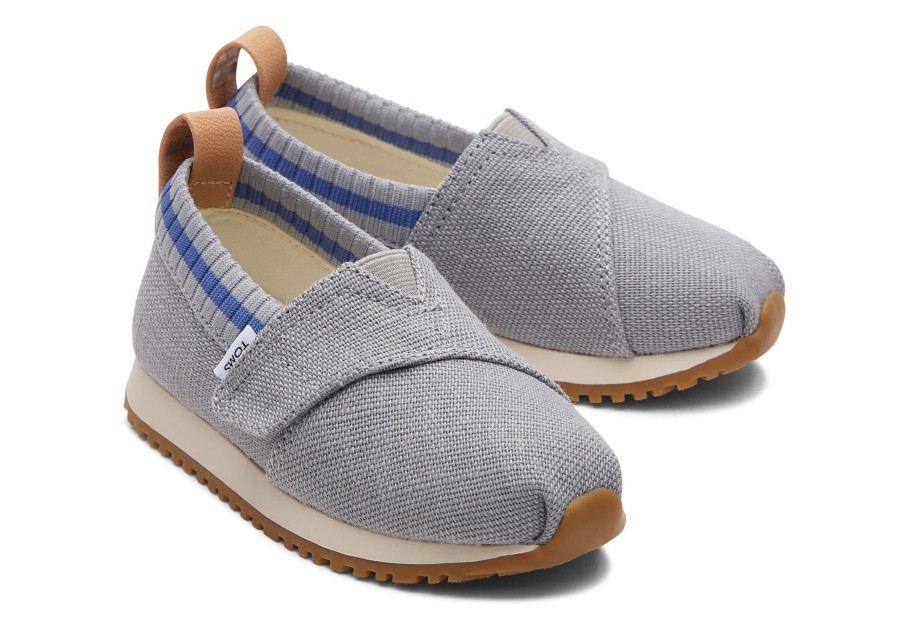 TOMS | Tiny Resident Grey Heritage Canvas Toddler Sneaker Shadow