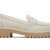 TOMS Platforms | Cara Leather Loafer Light Sand