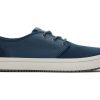 TOMS Sneakers | Carlo Terrain Blue Leather Water Resistant Sneaker Water Resistant Dark Indigo