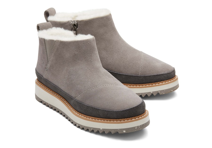 TOMS Boots & Booties | Marlo Grey Water Resistant Faux Fur Boot|Marlo Grey Water Resistant Faux Fur Boot Cement Grey