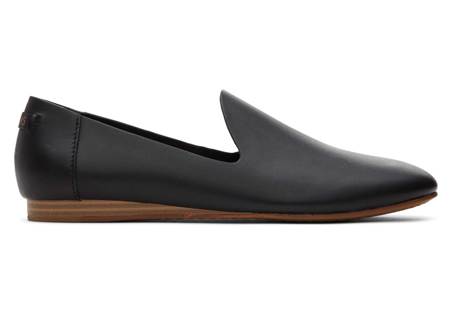 TOMS Flats | Darcy Leather Flat Black