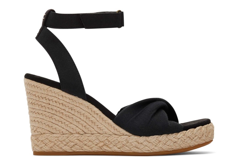 TOMS Heels & Wedges | Marisela Wedge Sandal|Marisela Wedge Sandal Black Slubby Woven