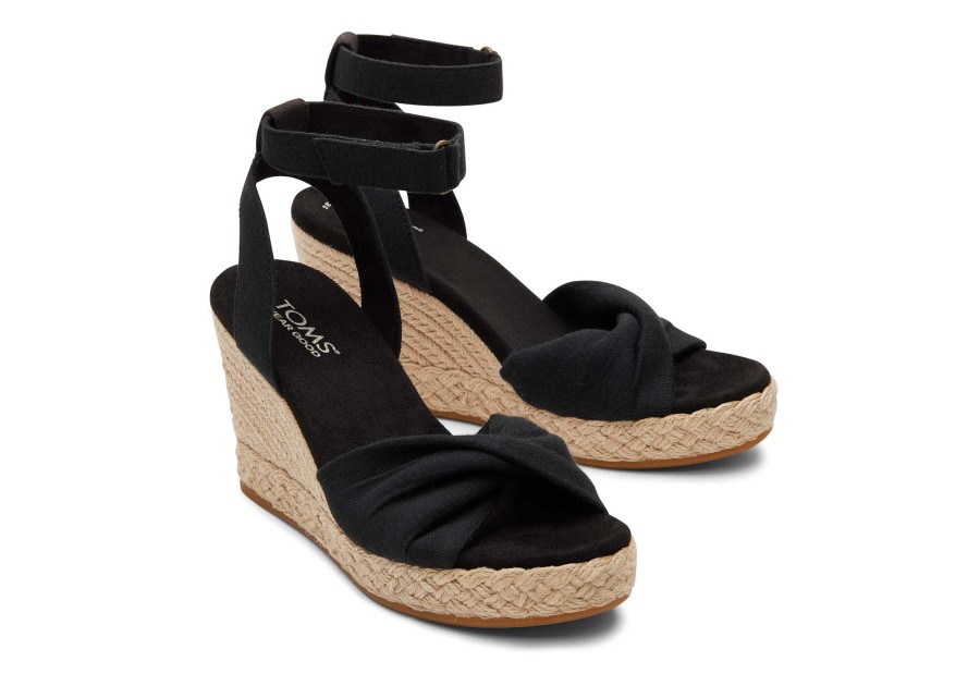 TOMS Heels & Wedges | Marisela Wedge Sandal|Marisela Wedge Sandal Black Slubby Woven