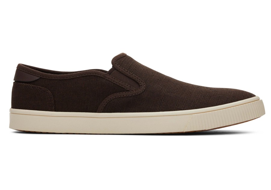 TOMS Sneakers | Baja Heritage Canvas Slip On Sneaker Dark Brown