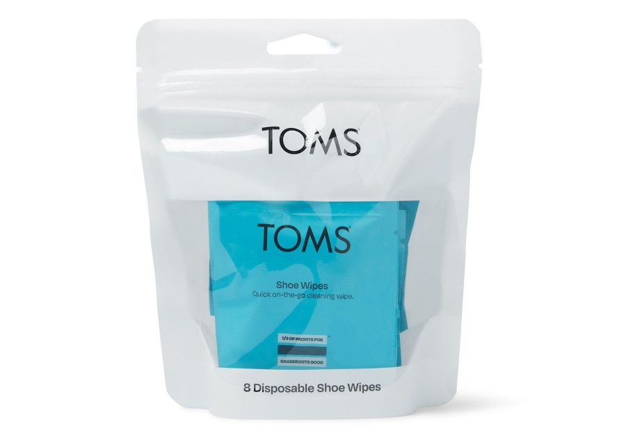 TOMS Shoe Care | Toms Shoe Cleaning Wipes 8 Pack White