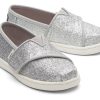 TOMS | Tiny Alpargata Silver Glitter Toddler Shoe Silver Iridescent