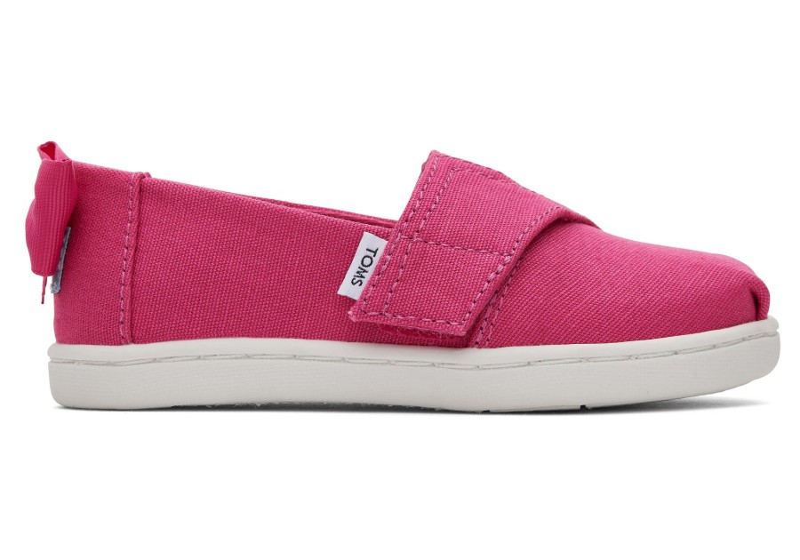 TOMS | Tiny Alpargata Pink Bow Toddler Shoe Fuchsia