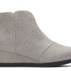 TOMS | Youth Clare Grey Wedge Kids Boot Drizzle Grey