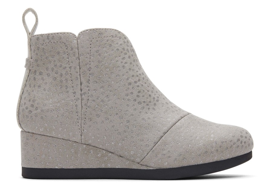 TOMS | Youth Clare Grey Wedge Kids Boot Drizzle Grey