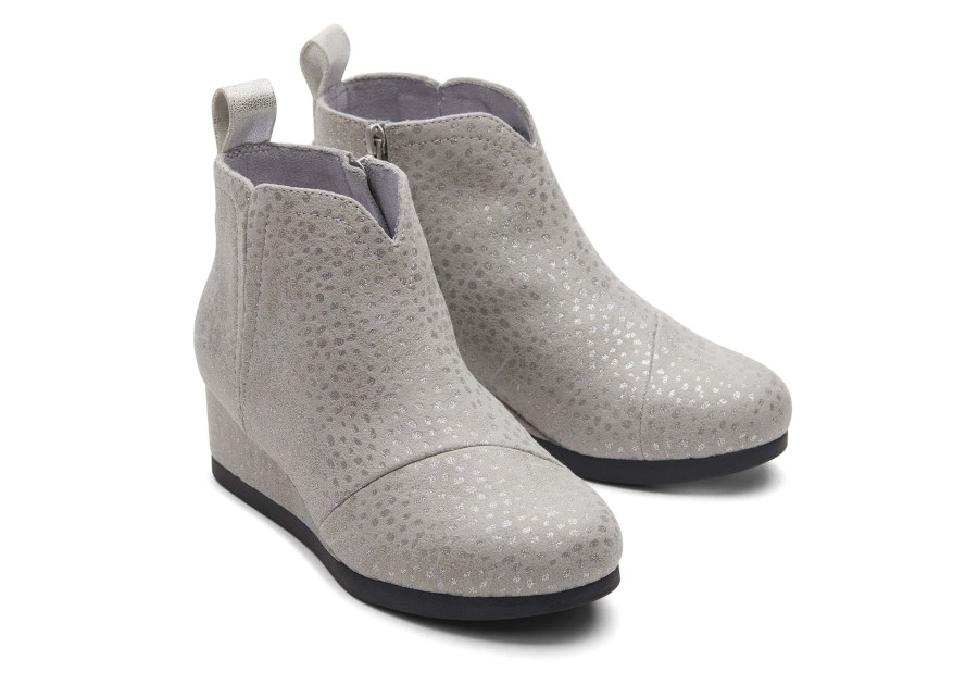 TOMS | Youth Clare Grey Wedge Kids Boot Drizzle Grey