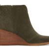 TOMS Heels & Wedges | Clare Suede Wedge Boot|Clare Suede Wedge Boot Olive