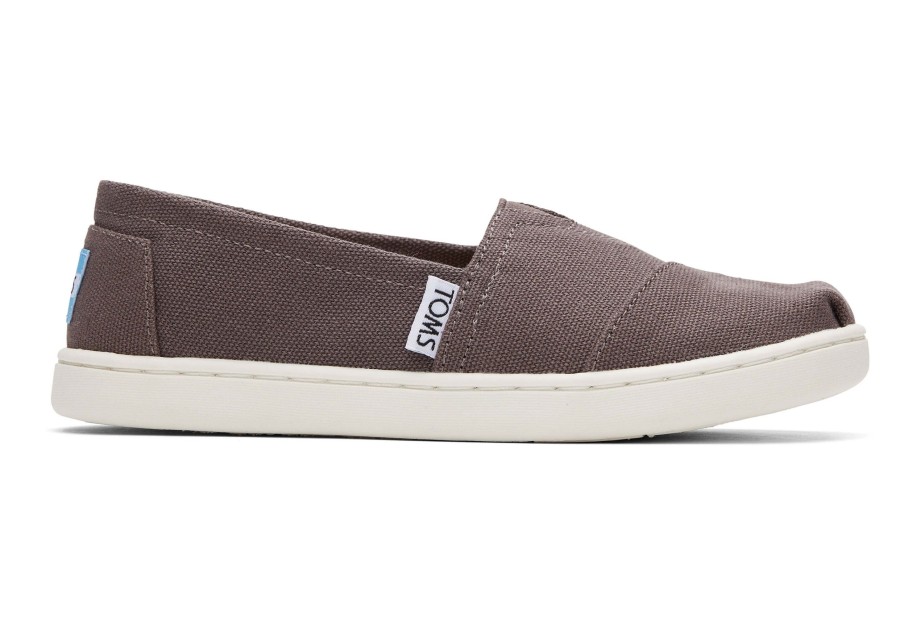 TOMS | Youth Alpargata Grey Canvas Kids Shoe Ash