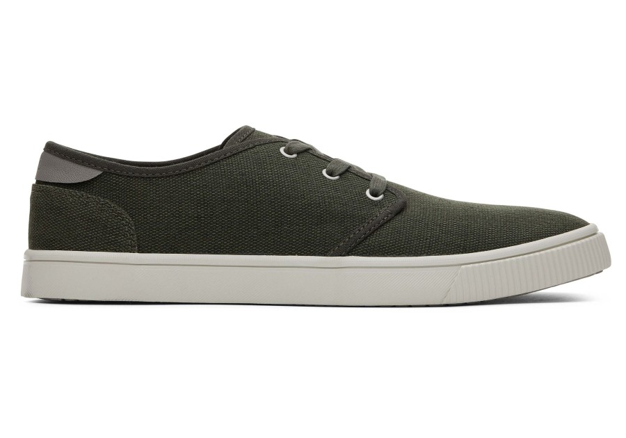 TOMS Sneakers | Carlo Green Heritage Canvas Lace-Up Sneaker Forest Green