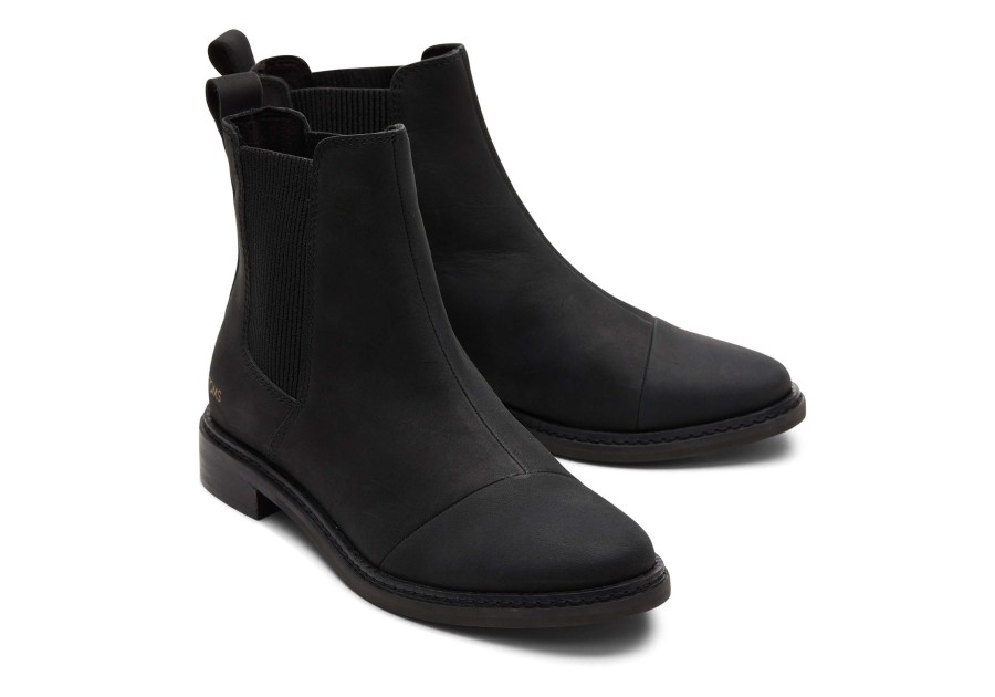 TOMS Dress Casual | Charlie Leather Boot|Charlie Leather Boot Black