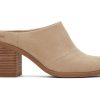 TOMS Heels & Wedges | Evelyn Suede Mule Oatmeal