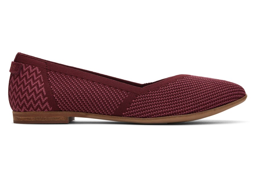 TOMS Flats | Jutti Neat Burgundy Knit Flat|Jutti Neat Burgundy Knit Flat Deep Burgundy