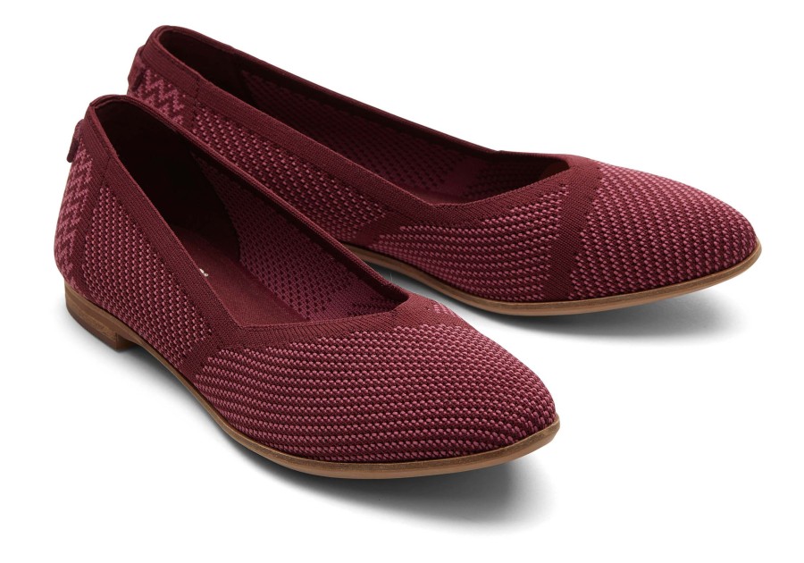 TOMS Flats | Jutti Neat Burgundy Knit Flat|Jutti Neat Burgundy Knit Flat Deep Burgundy