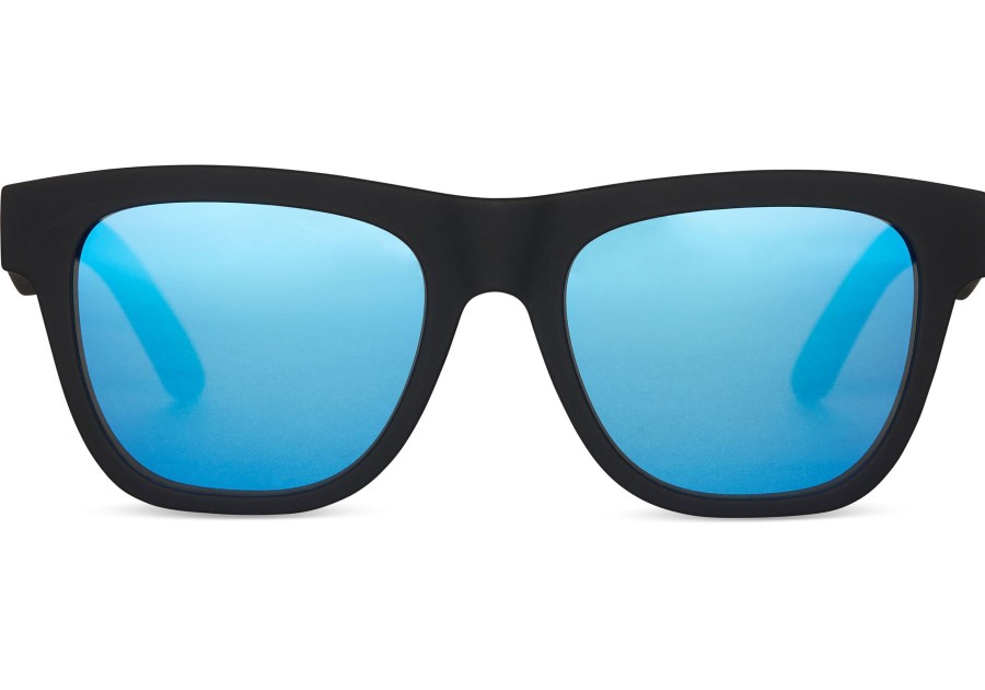 TOMS | Dalston Dalston Matte Black Mirrors-Blue Mirror