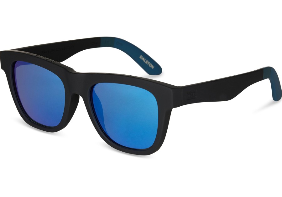 TOMS | Dalston Dalston Matte Black Mirrors-Blue Mirror