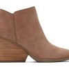 TOMS Heels & Wedges | Hadley Taupe Suede Heeled Boot Suede Fawn