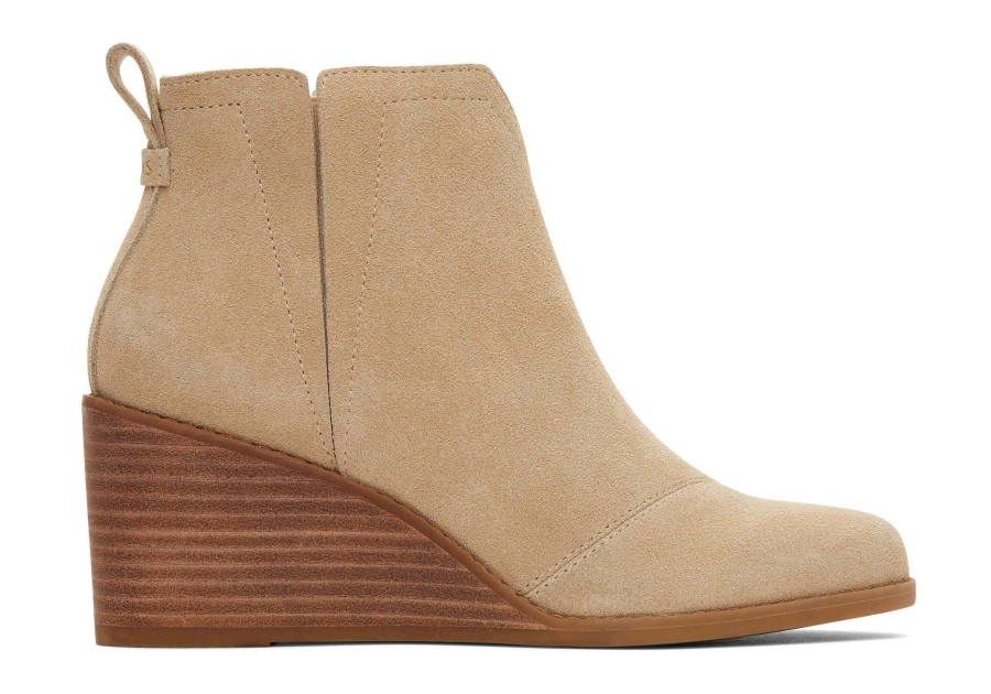 TOMS Heels & Wedges | Clare Suede Wedge Boot|Clare Suede Wedge Boot Oatmeal