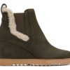 TOMS Heels & Wedges | Maddie Olive Nubuck Wedge Boot Tarmac Olive