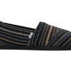 TOMS Slip Ons | Alpargata Black Embroidered With Faux Fur Embroidered Black