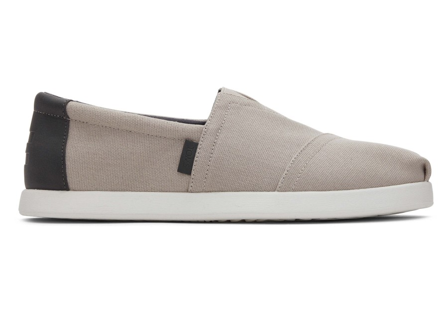 TOMS Slip Ons | Alp Fwd Grey Canvas Synthetic Trim Pebble Grey