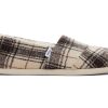 TOMS Alpargatas | Alpargata Natural Plaid With Faux Fur Plaid Biscotti