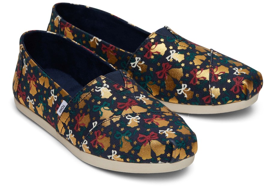 TOMS Alpargatas | Alpargata Gold Foil Bells Foiled Navy