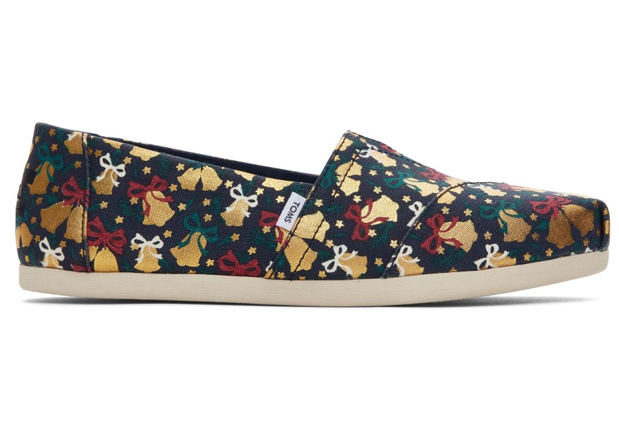 TOMS Alpargatas | Alpargata Gold Foil Bells Foiled Navy