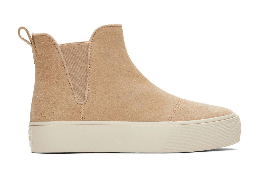 TOMS Sneakers | Fenix Platform Chelsea Suede Sneaker Oatmeal